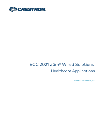 Healthcare IECC 2021
